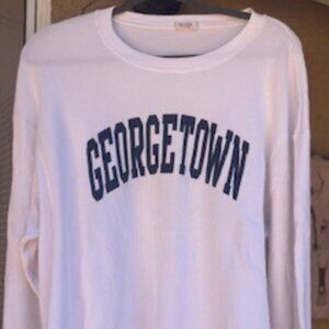 White Brandy Melville Oversized GEORGETOWN Thermal - One Size